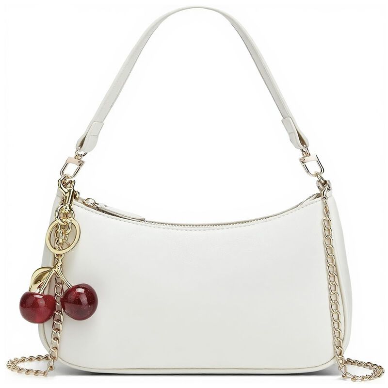 Bolso De Hombro Mopovo Blanco Con Correas Desmo... image number null