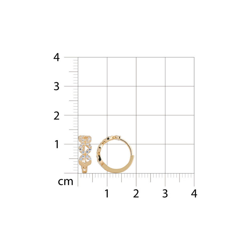 Arracadas De Oro Amarillo 14K Con Zirconias (10... image number null