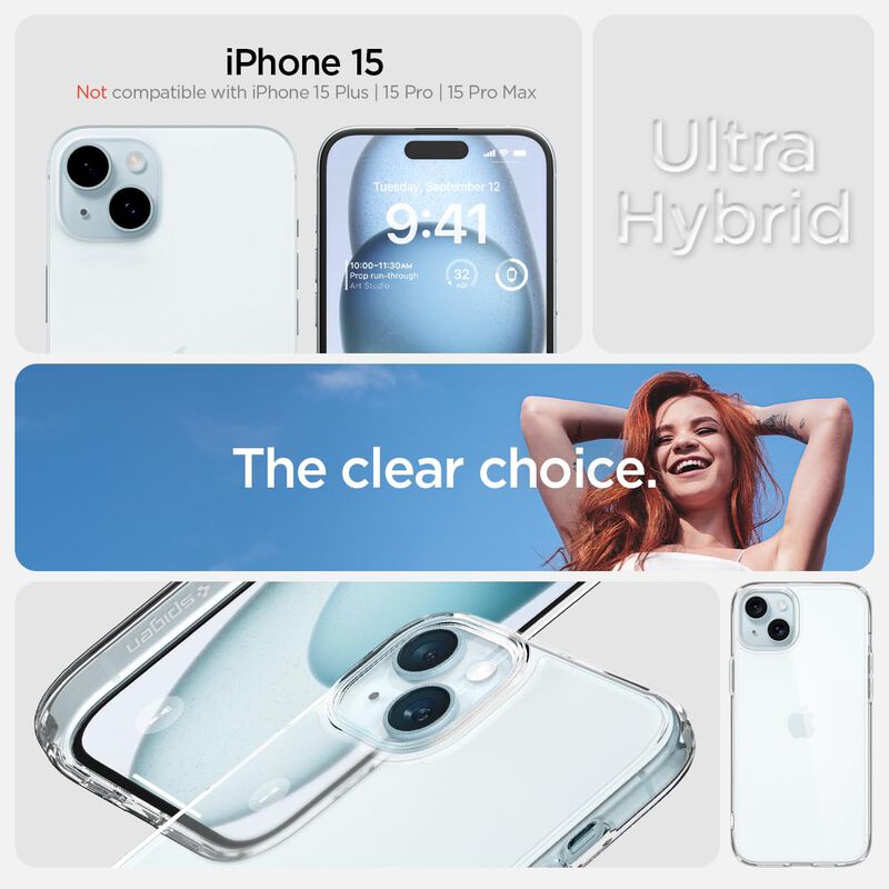 Funda Spigen Para Iphone 15, Ultra H&iacute;brida, Tra... image number null
