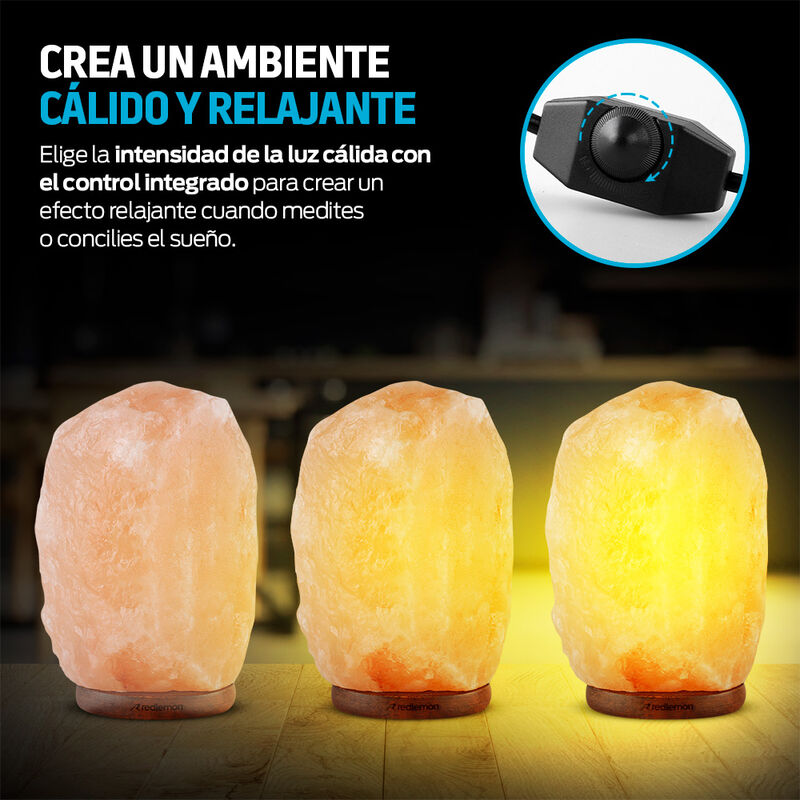L&aacute;mpara de Sal Rosa Himalaya Luz Ajustable 2 a ... image number null