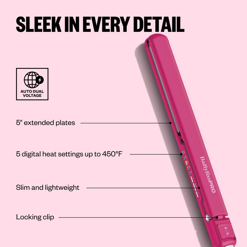 Plancha De Pelo Babylisspro 2,5 cm Pink Rush 12... image number null