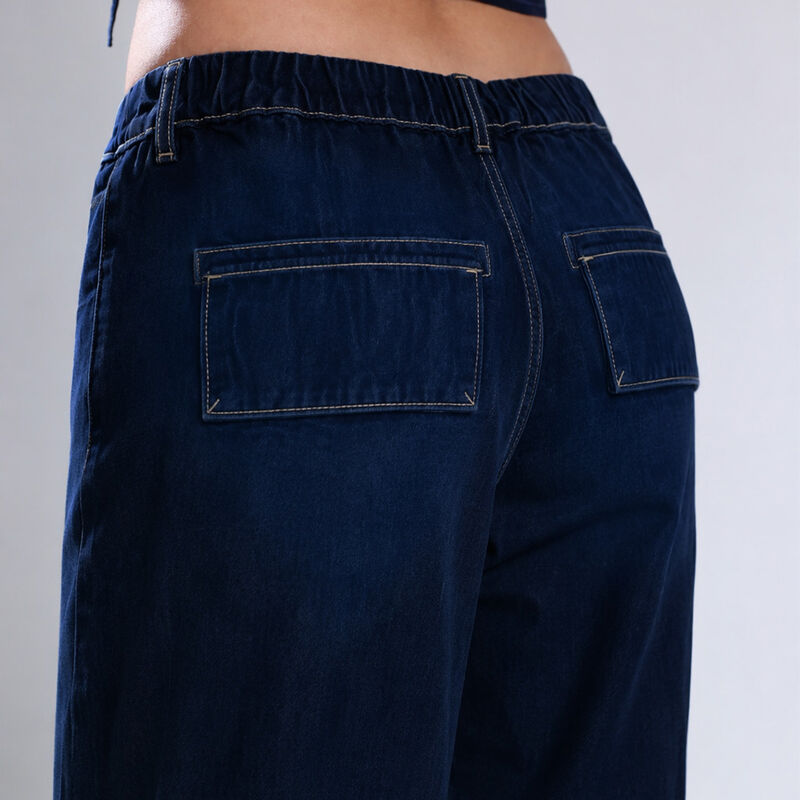 Pantal&oacute;n Wide Leg Mujer Savi Jeans Azul Tiro Me... image number null