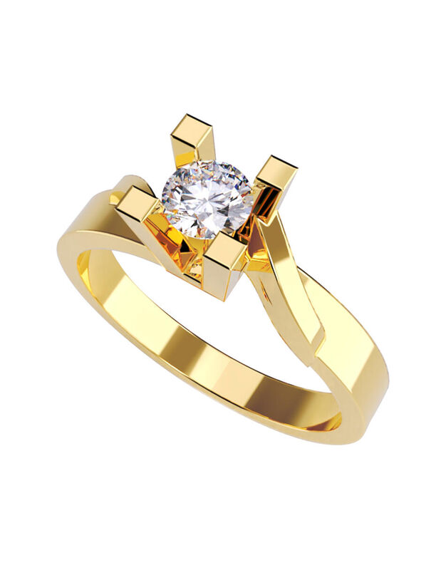 Anillo de Compromiso de 14K con Diamante de Lab... image number null