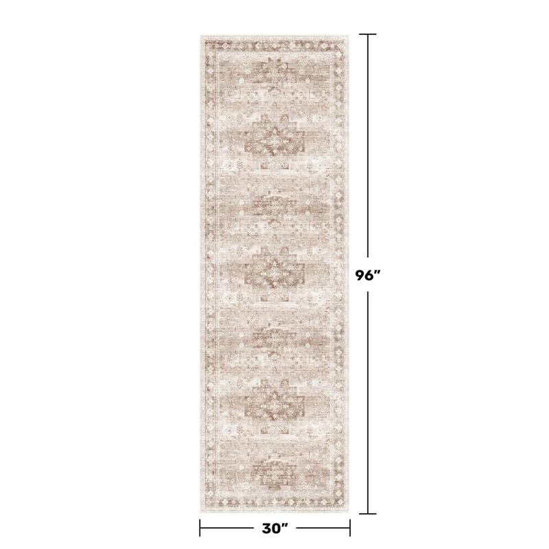 Alfombra Hazo Haus 76 cm X 244 cm Beige Lavable... image number null