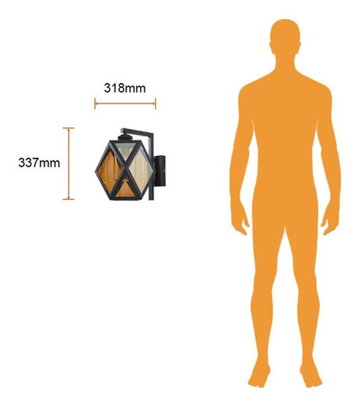 L&aacute;mpara Pared Arbotante Cristal Exterior M&aacute;x 60... image number null