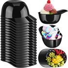 Paquete De 18 Tazones Baderke Con Forma De Casco De B&eacute;isbol, Negro, 13,5 cm