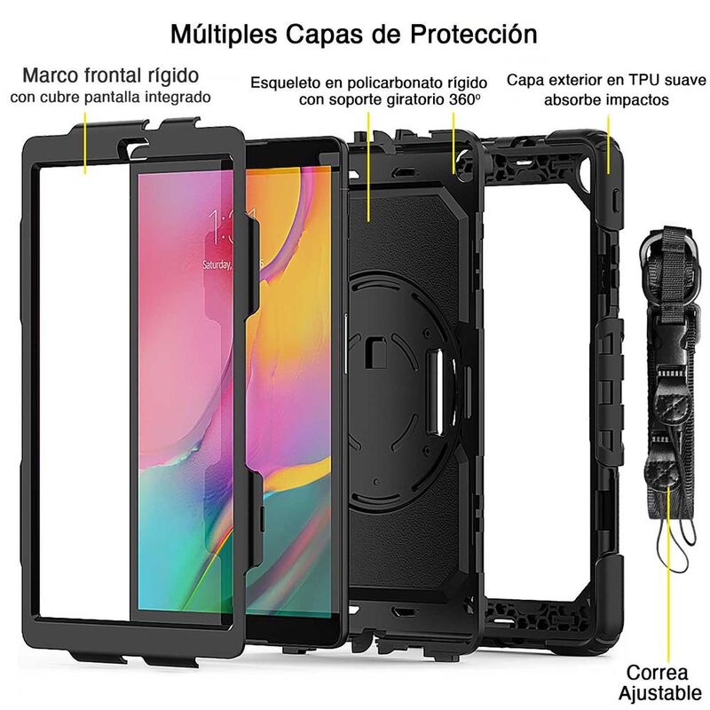 Funda TEKKU StrapB uso rudo para Samsung Tab A ... image number null