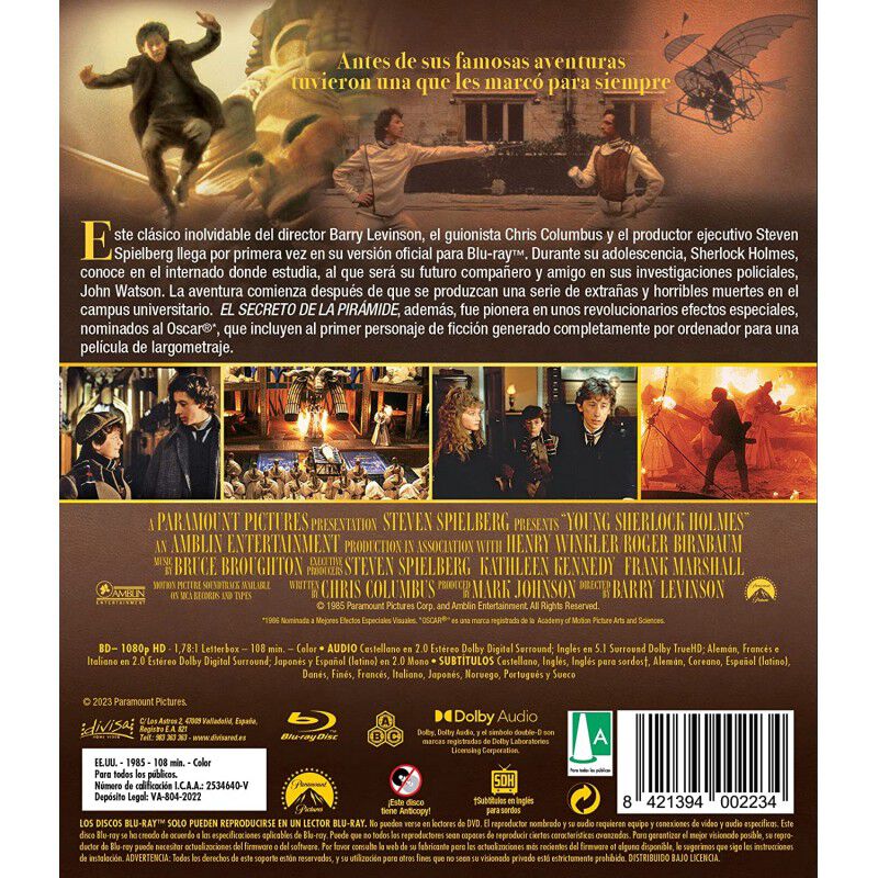 El Secreto de la Piramide (Young Sherlock Holme... image number null