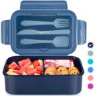 Caja Bento Caperci 1400 ml 3 Compartimentos Azul Marino