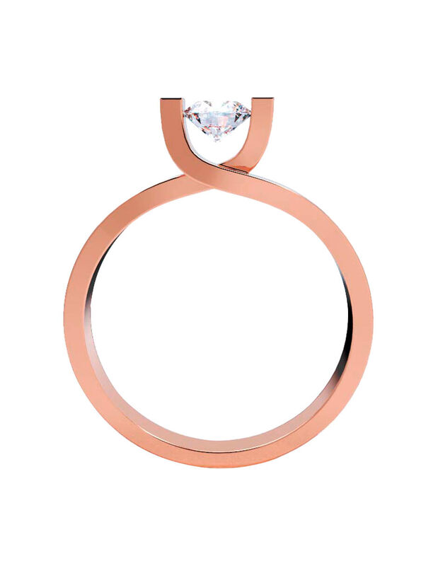 Anillo de Compromiso de 14K con Diamante de Lab... image number null