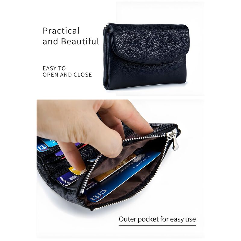 Cartera Atlodas 13,5 &times; 10 &times; 3 cm Cuero Con Text... image number null