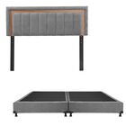 Cabecera King Size Trinity Ventur Con Box Gris Oscuro