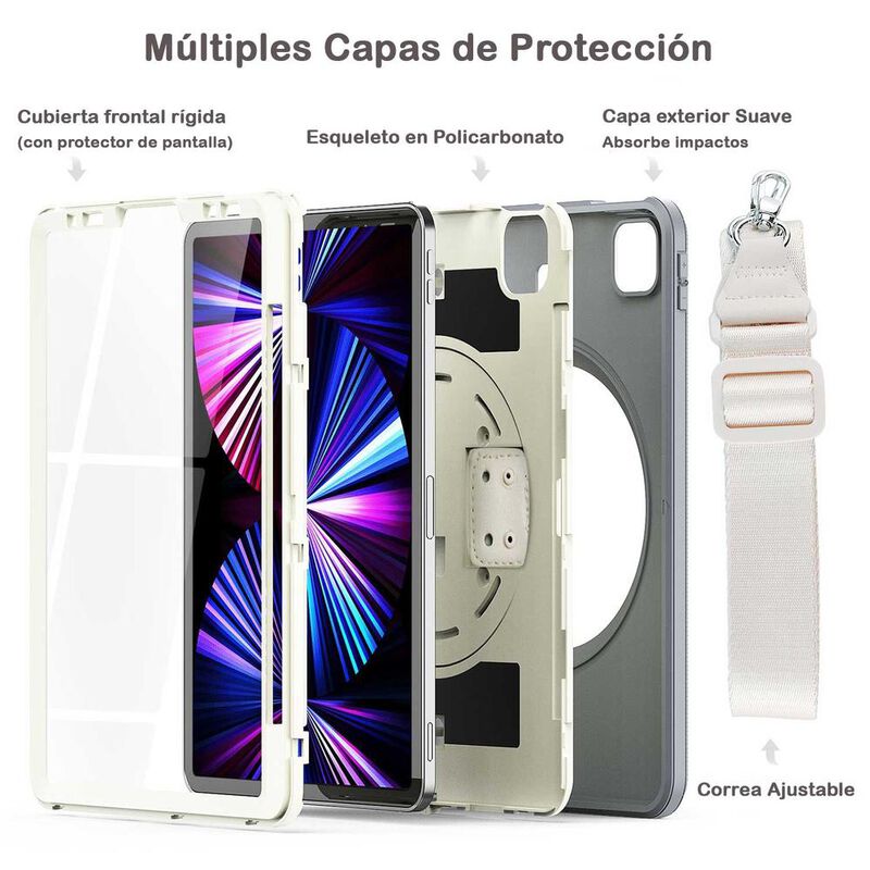 Funda TEKKU Handstrap para iPad Air 5 Air 4 Pro... image number null