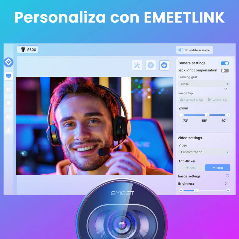 Webcam EMEET S600 Kit Transmisión 4K Enfoque Au... image number null