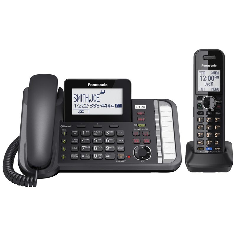 Sistema Telef&oacute;nico Panasonic Kx-tg9581b De 2 L&iacute;... image number null