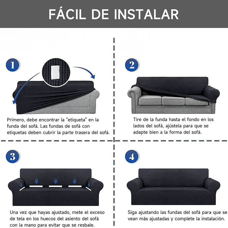 Cubre Salas 3 piezas Impermeable Gris Todo Tipo... image number null