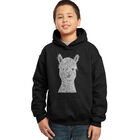 Sudadera Con Capucha Word Art Para Ni&ntilde;o - Alpaca - Negro