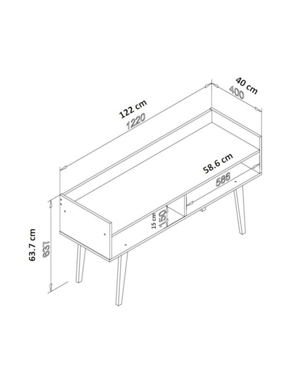 Mueble para TV Bertolini RT3113 Rustico image number null