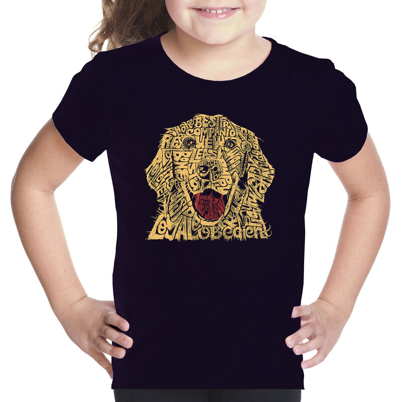 Camiseta Word Art Para Ni&ntilde;a - Perro - Negro image number null