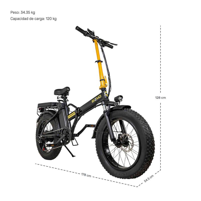 Bicicleta Eléctrica Plegable 48v 350v 7 Velocid... image number null