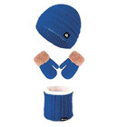 Juego de Gorro Bufanda Guantes para Niños Azul Bluelander