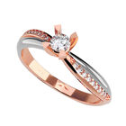 Anillo de Compromiso de 14K con Diamante de Laboratorio 0.20 CT F VS1 Talla 10.5 ORO ROSA 14K &ndash; / M396-20-14R-LG-105