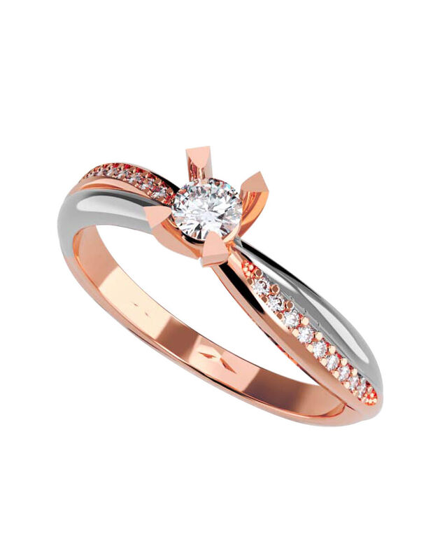 Anillo de Compromiso de 14K con Diamante de Lab... image number null