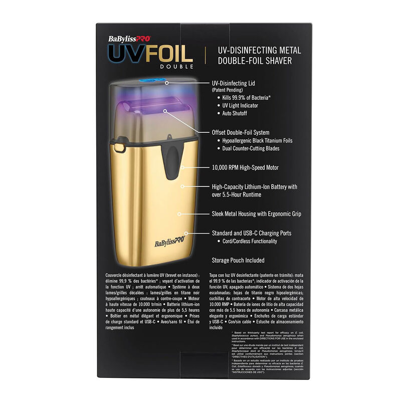 Afeitadora Babyliss Uvfoil Doble Cuchilla Color... image number null