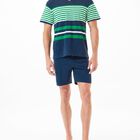 Pijama Corto Rayas para Hombre Azul Marino