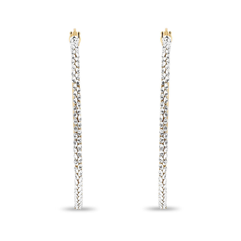 Arracadas 2Begold Amarillo Con Zirconias (30Mm ... image number null