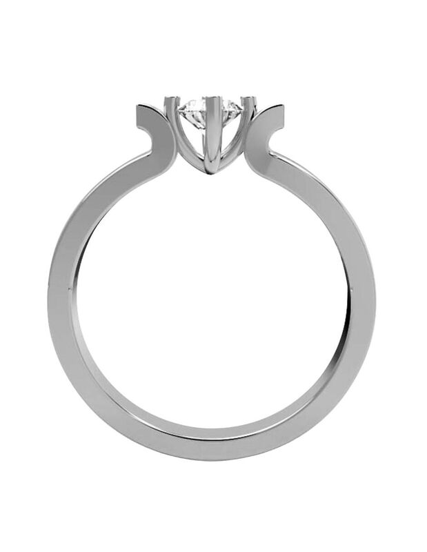 Anillo de Compromiso en Oro de 14K con Circonia... image number null