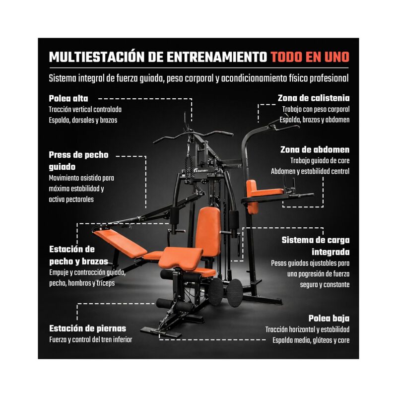 Gimnasio Multiestacion Banco Multifuncional Dom... image number null