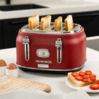 Tostadora Westinghouse  Serie Retro 4 Rebanadas 6 Niveles de Rojo