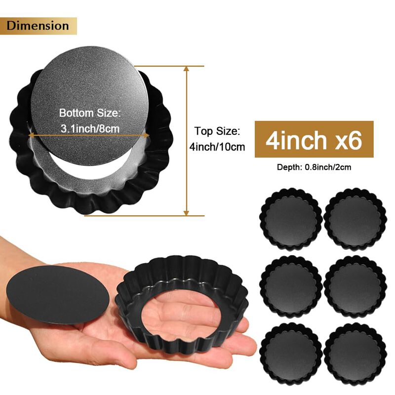 Moldes Redondos Para Tartas Cfguk 10 cm, Juego ... image number null