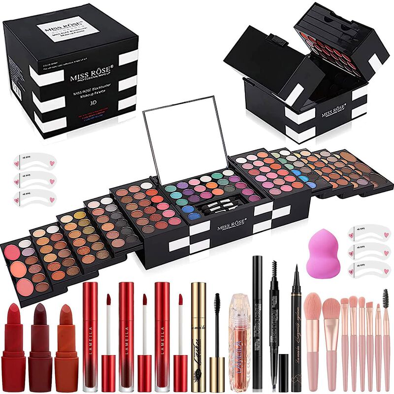 Set De Maquillaje Miss Rose M 148 Colores Con L... image number null