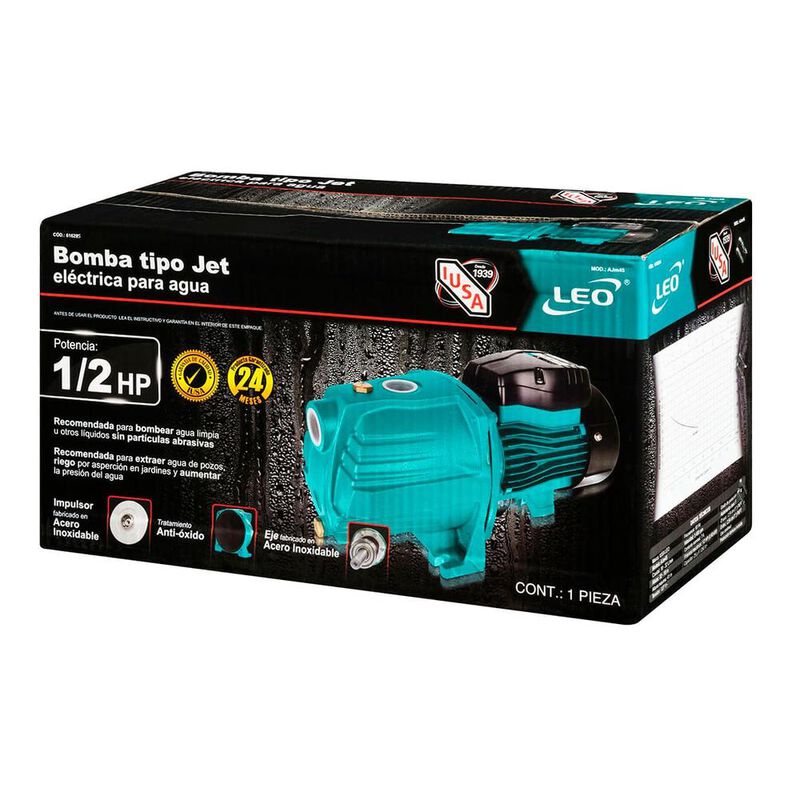 Bomba de agua el&eacute;ctrica tipo jet 1 HP image number null