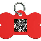 Placa Mascota Qriosa Hueso Rojo