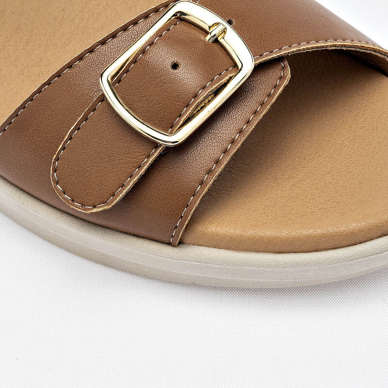 Gilardi sandalia cu&ntilde;a para mujer camel cod 1404... image number null
