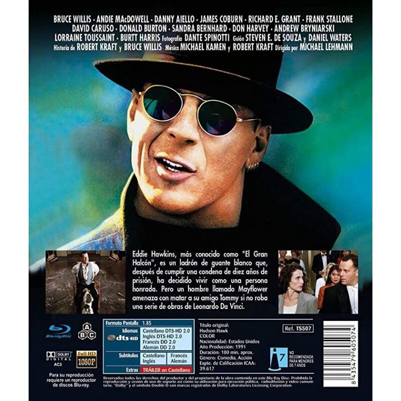 El Gran Halc&oacute;n [blu-ray] (1991) Hudson Hawk image number null