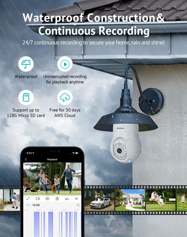 C&aacute;mara De Seguridad Laview 4mp Bulb 2k 360&deg; Ina... image number null