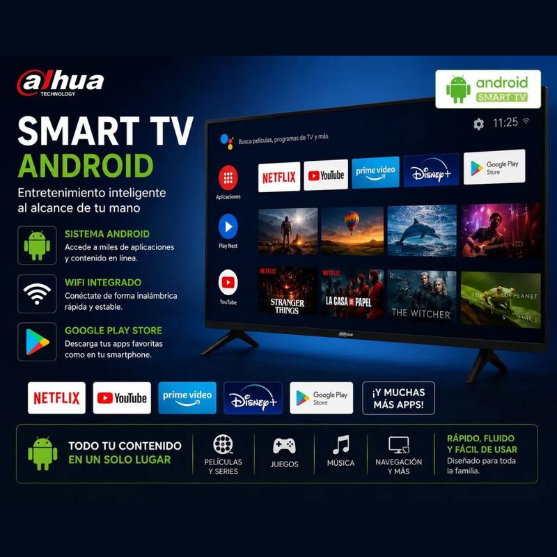 Pantalla Dahua 50 Smart Tv 4k Uhd Android Wifi ... image number null