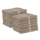 Juego De 12 Pa&ntilde;os De Cocina Lane Linen, 100% Algod&oacute;n, 14 X 25 Cm, Color Beige