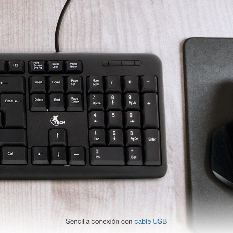 Teclado en espa&ntilde;ol Xtech XTK-092S image number null