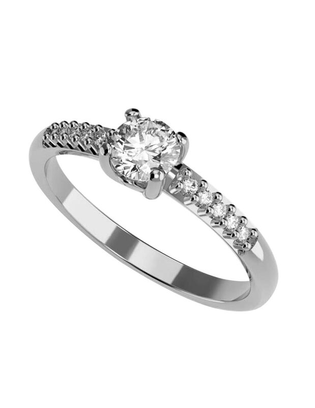 Anillo de Compromiso de 14K con Diamante de Lab... image number null