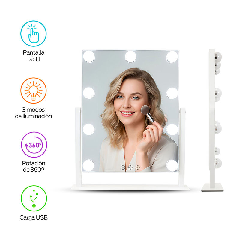 Espejo para Maquillaje con Modos de Iluminación... image number null