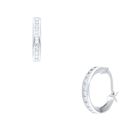Arracadas Oro Blanco 14k Con Zirconias (14mm)