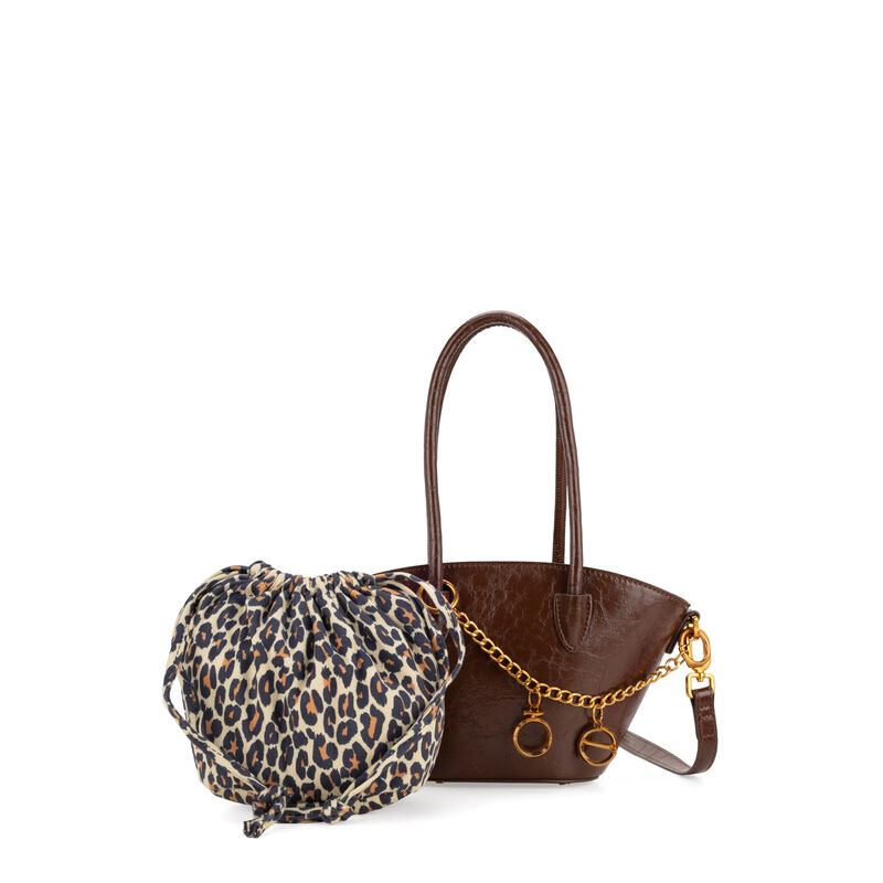 Bolsa Tote Chica Con Pouch Color Caf&eacute; image number null