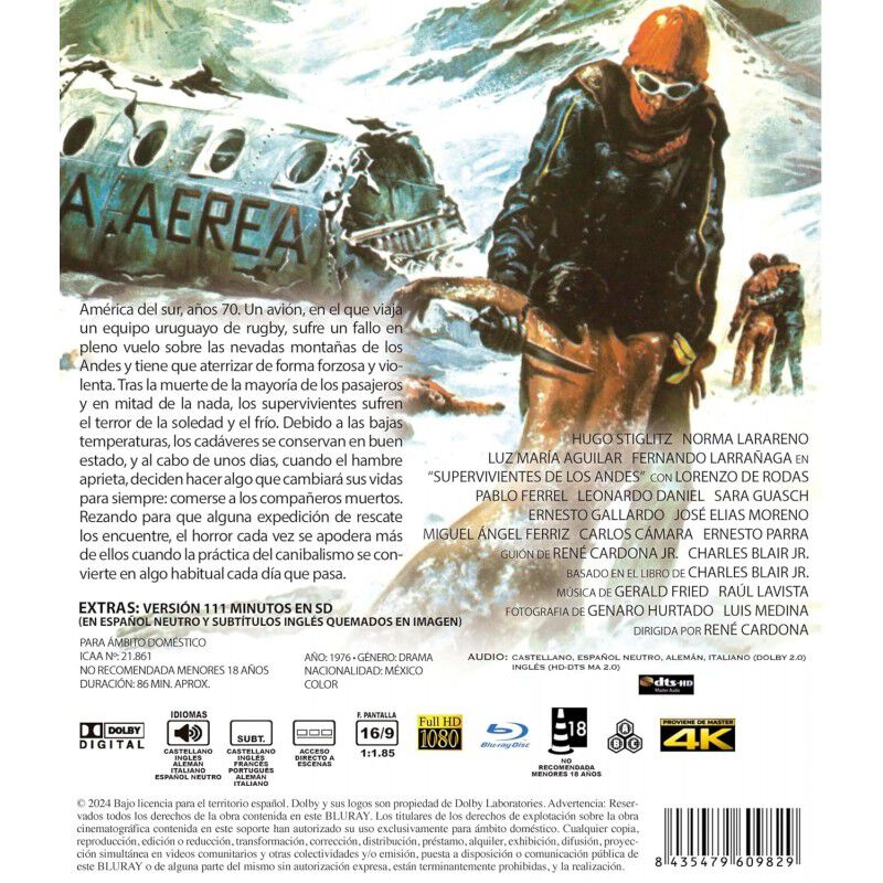 Supervivientes De Los Andes Bd [blu-ray] image number null