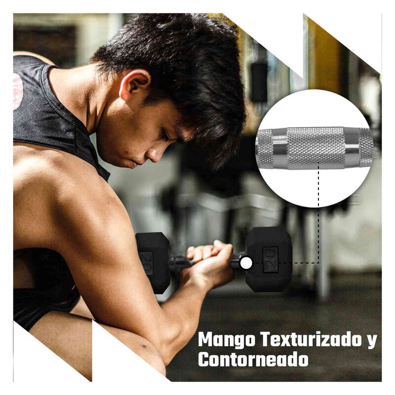 2 Mancuernas Hexagonales 20lb Set Pesas Gym Fit... image number null