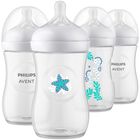 Biber&oacute;n Philips Avent Natural 270 Ml, Paquete De 4, Dise&ntilde;o Marino
